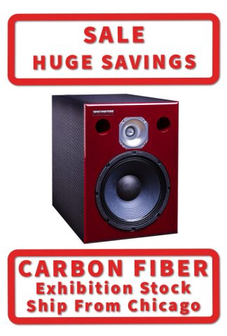 wayne Jones Audio Recording Studio Monitors - 10″ 2-Way Powered Carbon Fiber Studio Monitors (pair) 650 Watt each