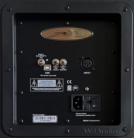 Wayne Jones Audio WJ1x10 bass guitar powered cabinet control plate