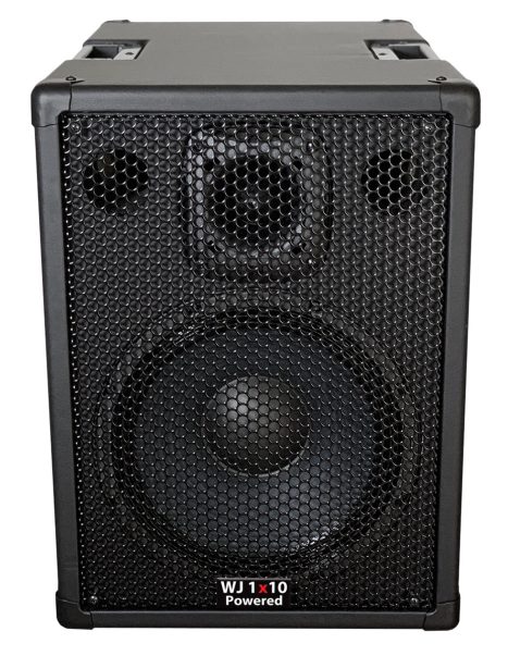 WJ1x10 powered 650 watt bass guitar cabinet. Also suitable for double bass cabinet and upright bass.