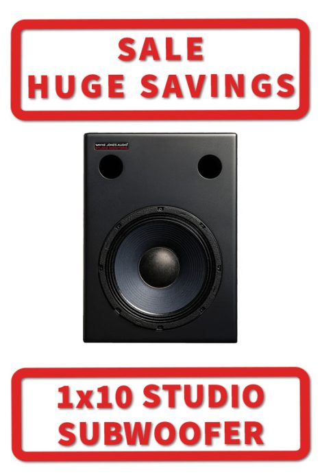 Wayne Jones Audio 10inch Recording Studio Monitor 500 Watt Subwoofer