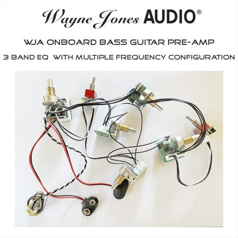 Wayne Jones Audio 3-band onboard bass guitar pre-amp